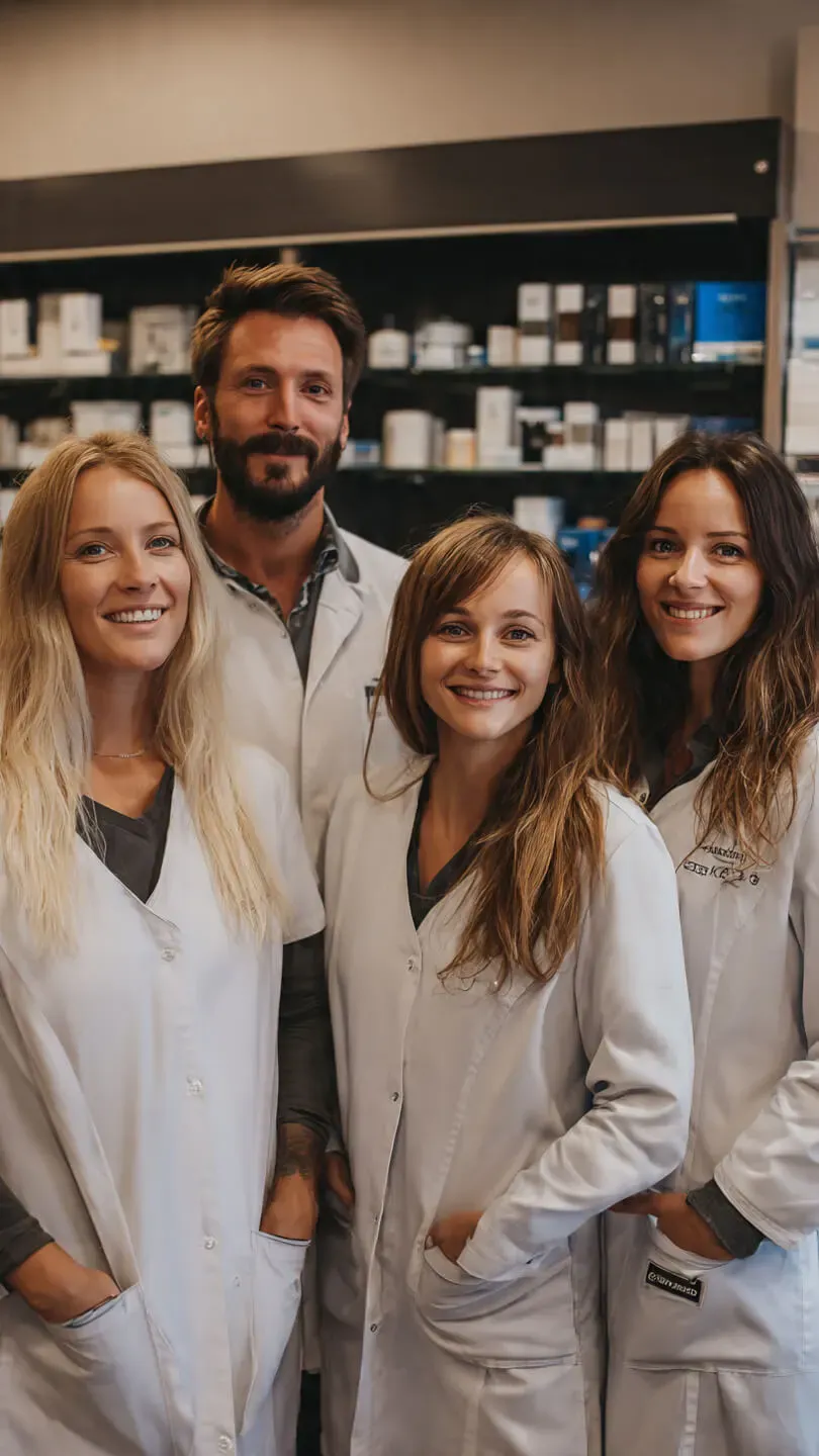 El equipo completo de Ledel Estética sonriendo